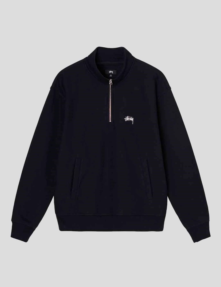 Felpa STUSSY logo stock mock nero